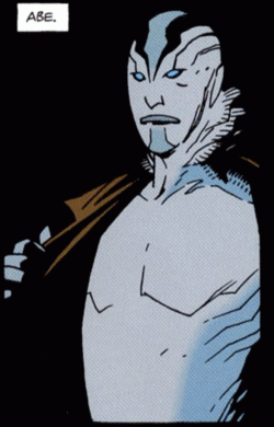 Mike Mignola's original Abe design, as it appears in 'Seed of Destruction'.