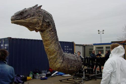 The finished Basilisk animatronic.