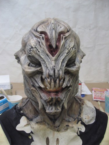 The head. Notice the lack of eyes, and the sensory organ housed in the forehead.